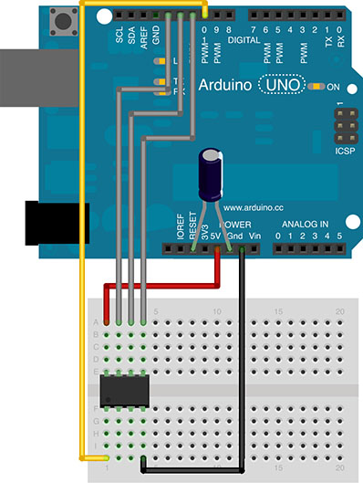 ATtiny85 with Arduino Uno