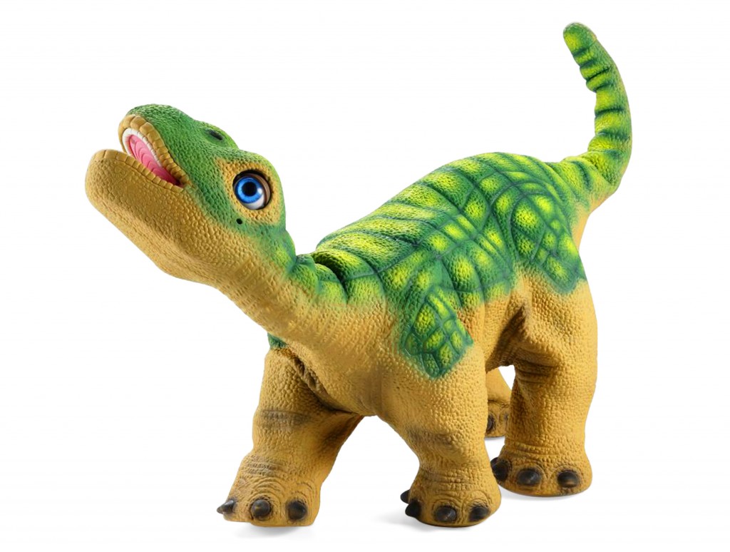 happy Pleo robotic dinosaur