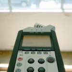 Zoom audio recorder with window and passing traffic